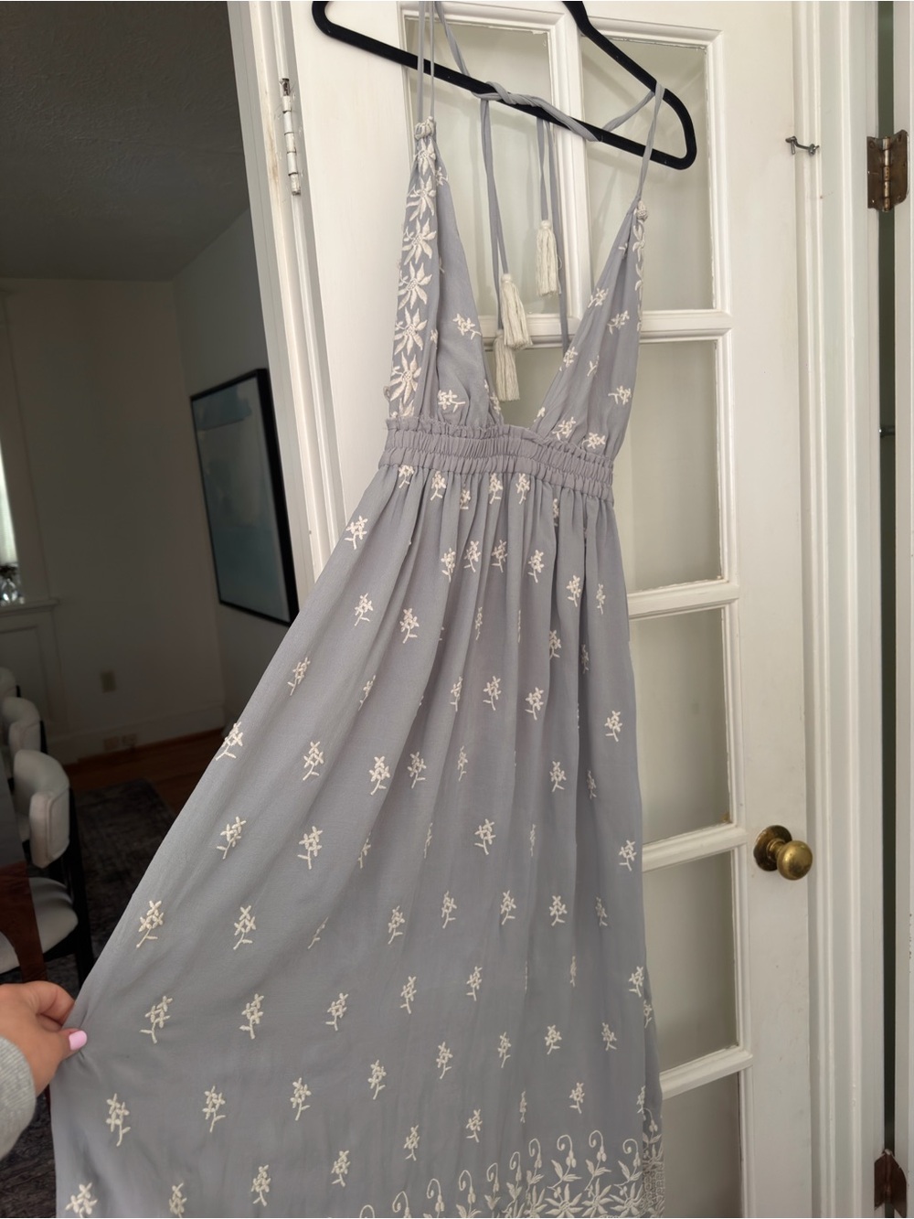 LoveShackFancy Isabel Dress Halter Backless Maxi Dress - Picture 3 of 6